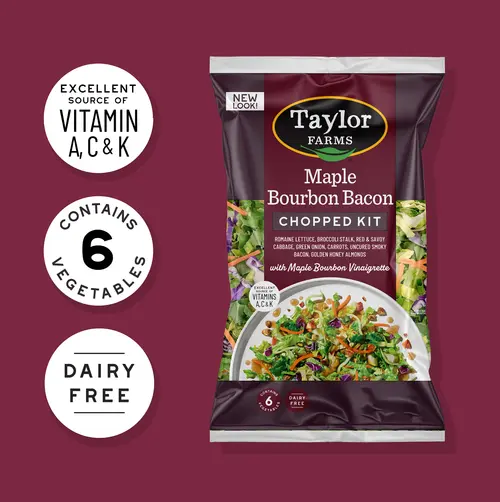 Taylor Farms Maple Bourbon Bacon Chopped Salad Kit, 12.8 oz Bag, Fresh thumbnail 2