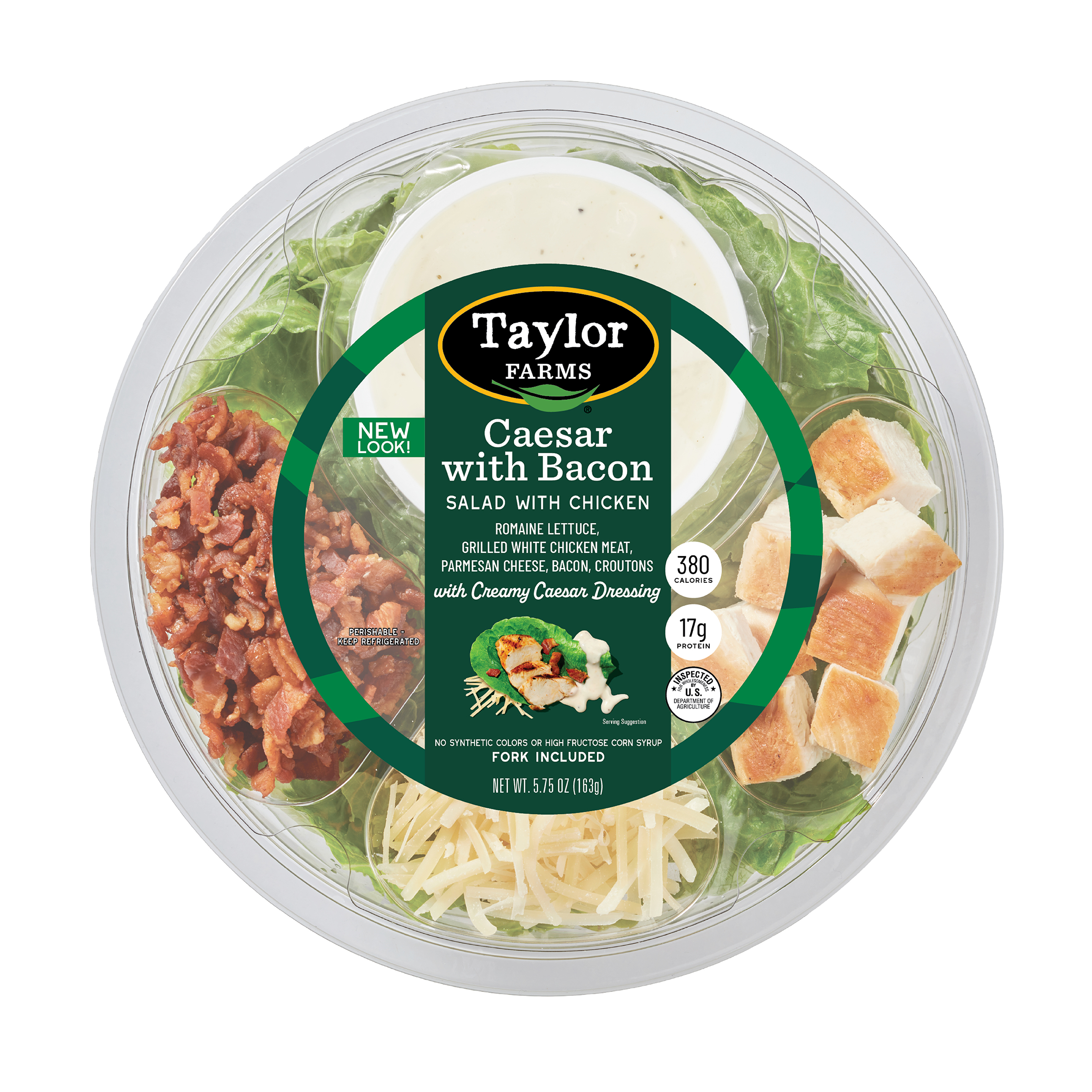 Taylor Farms Caesar Salad with Bacon and Chicken, 5.75 oz (Fresh)