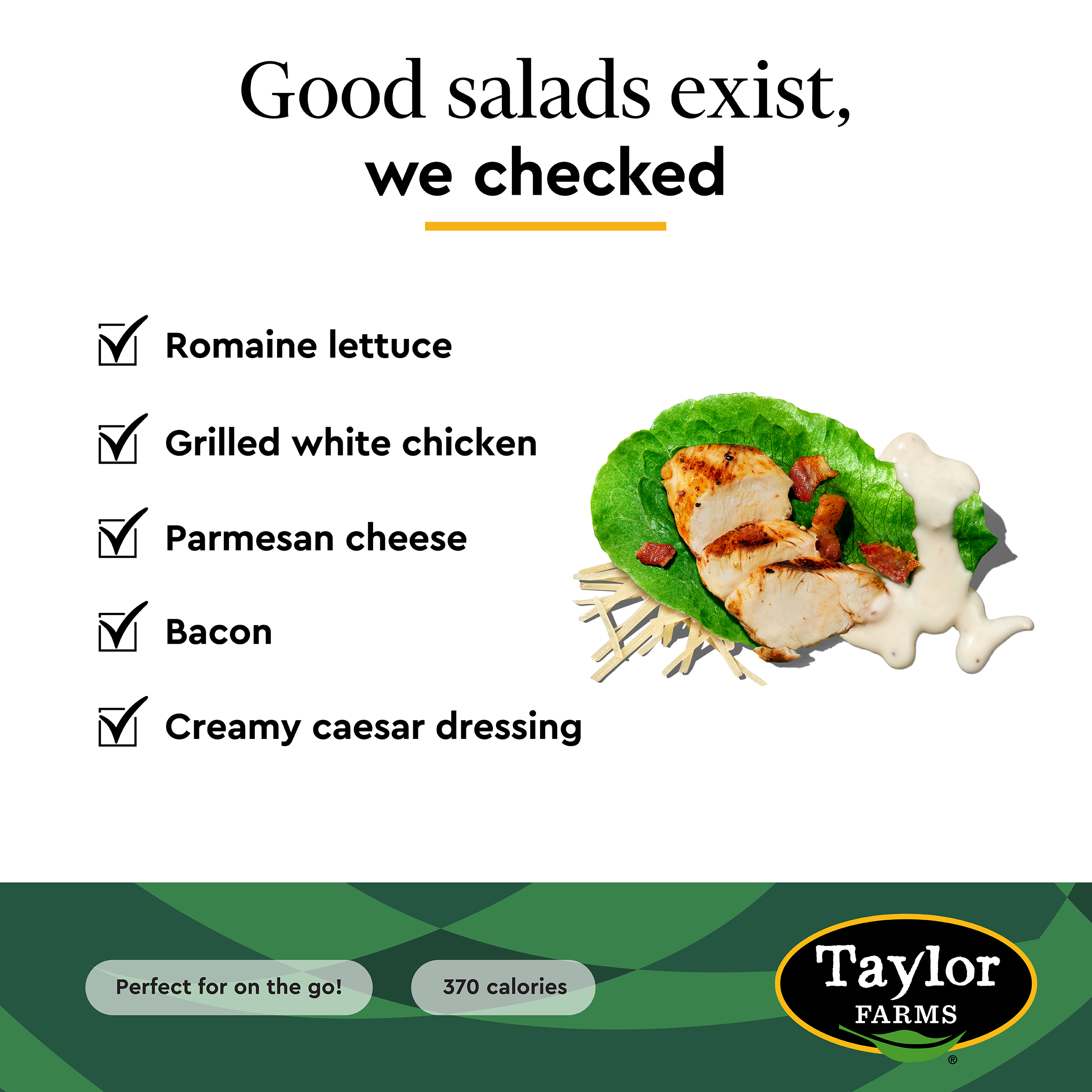 Taylor Farms Caesar Salad with Bacon and Chicken, 5.75 oz (Fresh) thumbnail 3