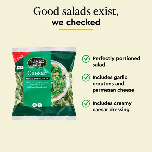 Taylor Farms Caesar Mini Salad Kit, 4.42 oz Bag, Fresh thumbnail 4