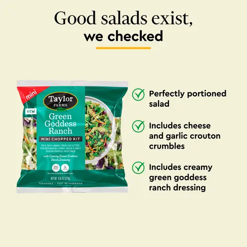 Taylor Farms Green Goddess Ranch Mini Salad Kit, 4.55 oz Bag, Fresh thumbnail 3