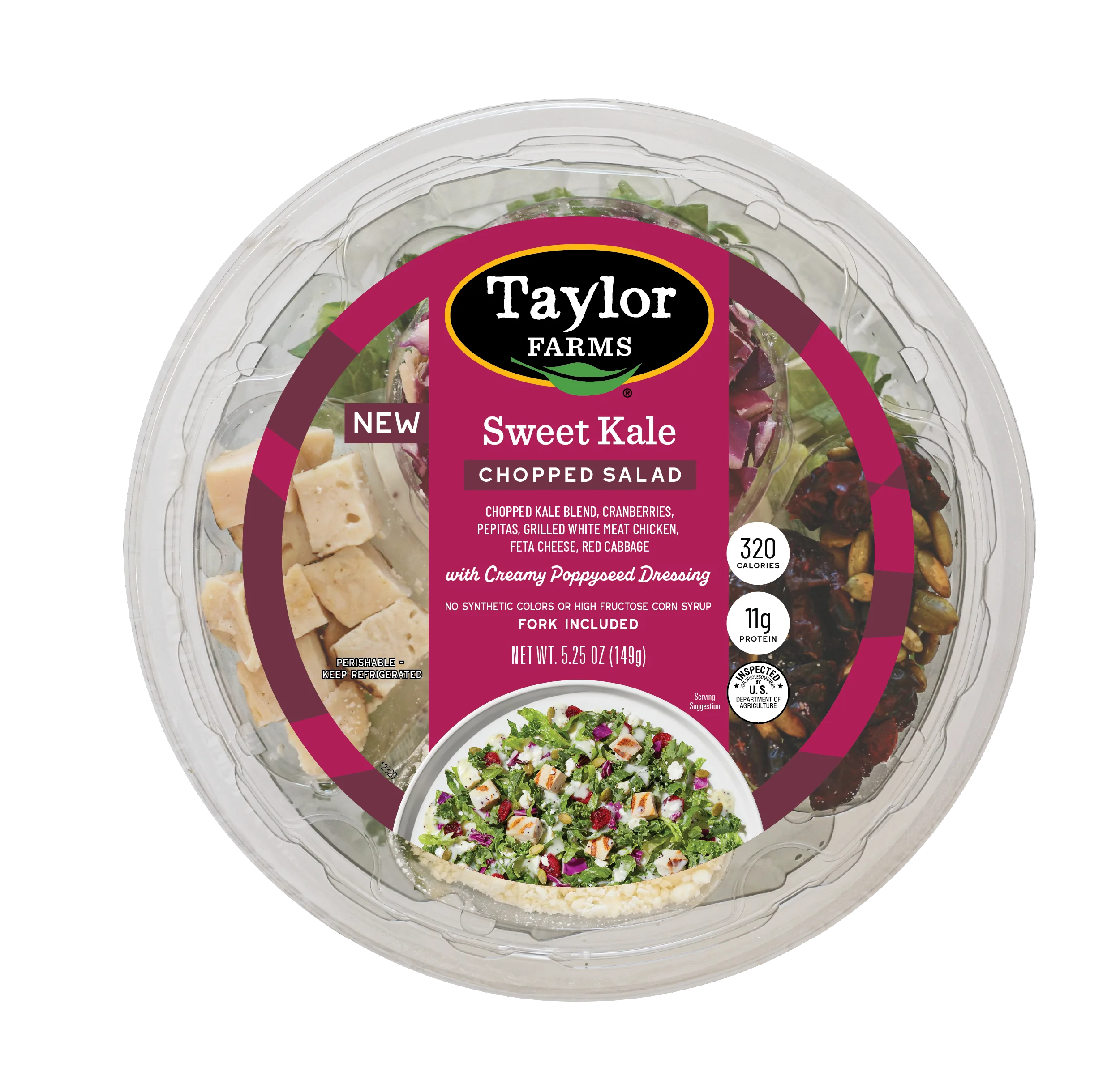 Taylor Farms Sweet Kale Chopped Salad Bowl, 5.25 oz (Fresh)