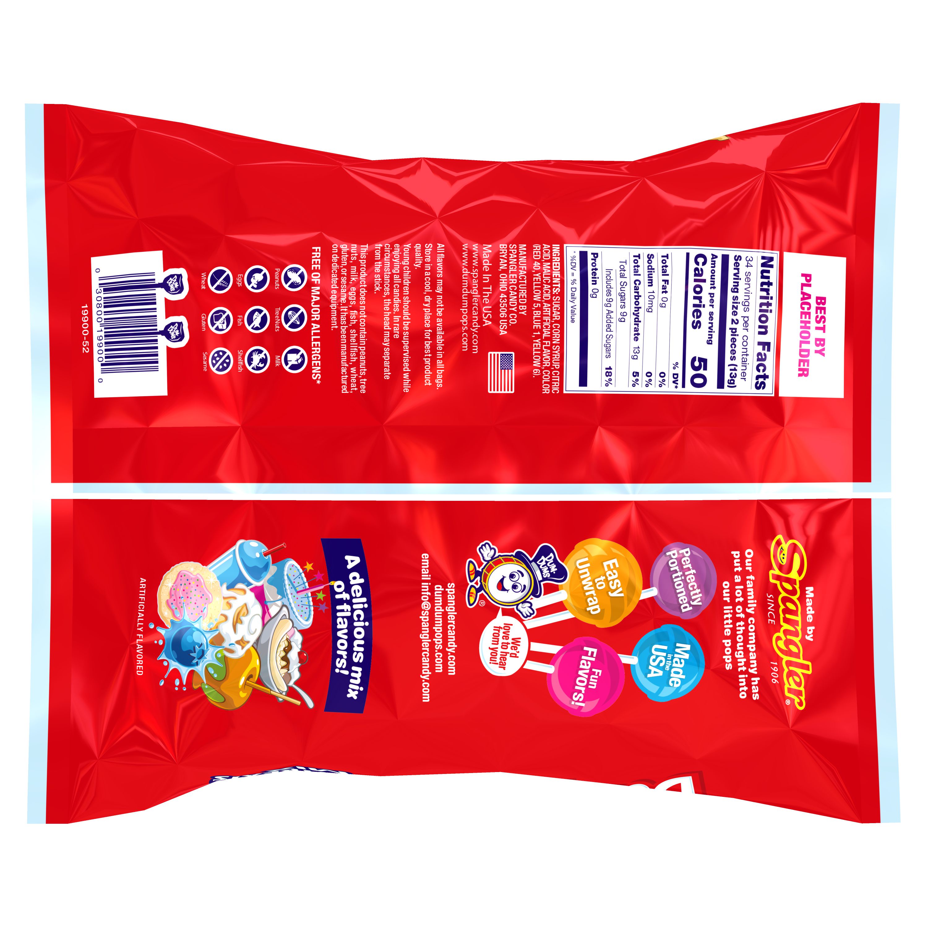 Dum Dums Limited Edition Flavor Mix Lollipops & Suckers, Party Candy Hard Candy, 16 oz Bag thumbnail 2