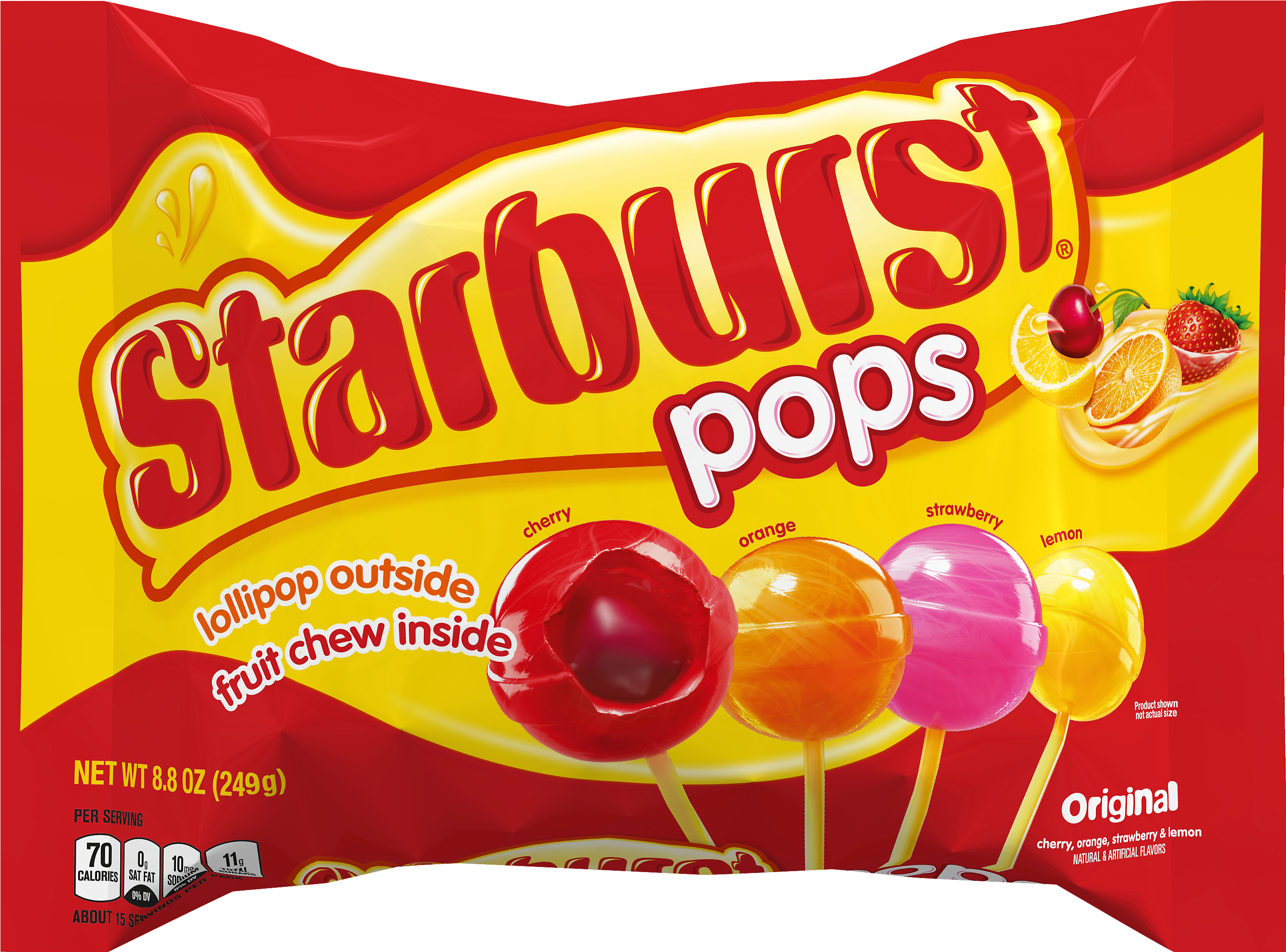 STARBURST Original Pops Lollipops Candy, 8oz Pillow Bag