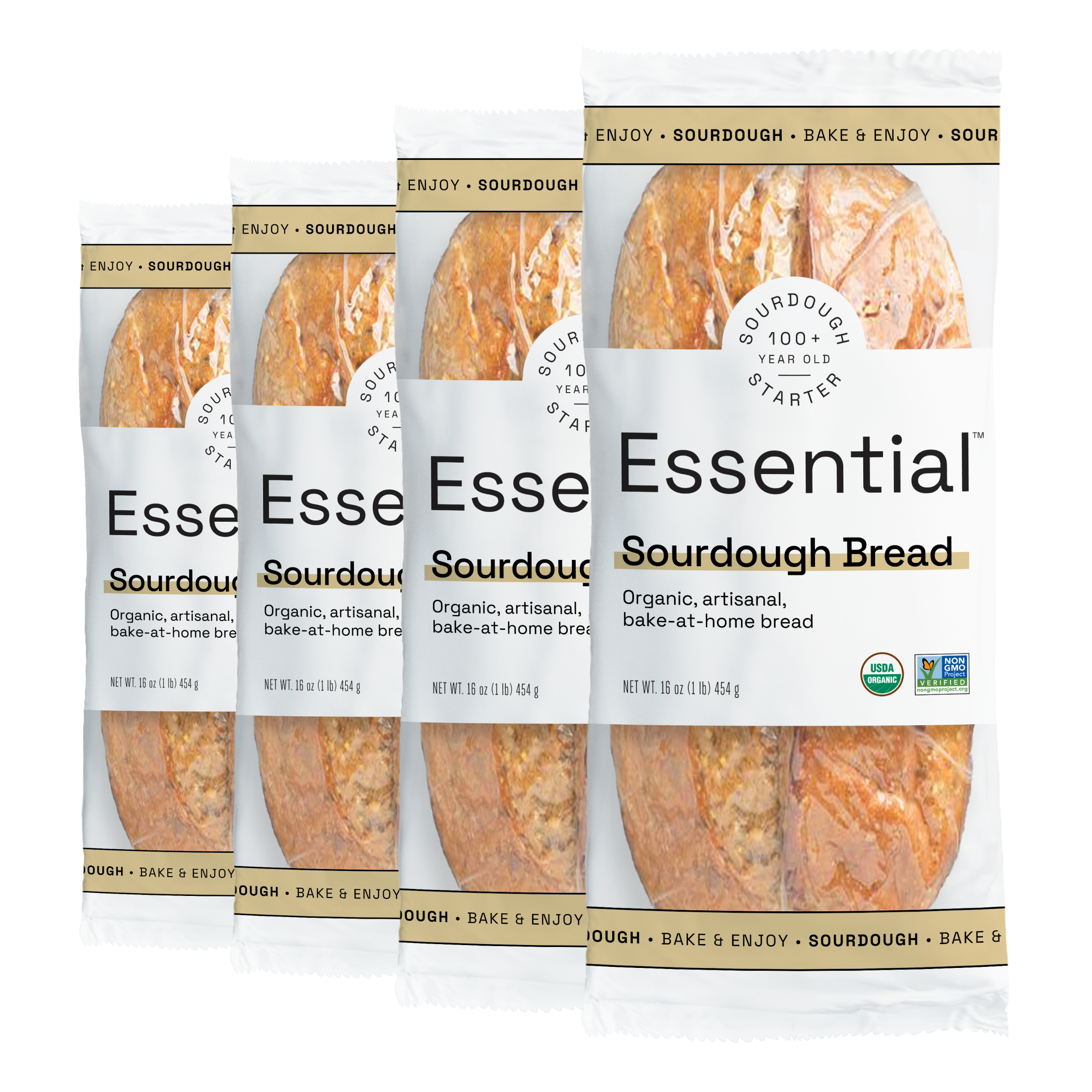 Essential Bake at Home Sourdough Bread, Certified Organic, Non-GMO, 16 oz, 4 Pack