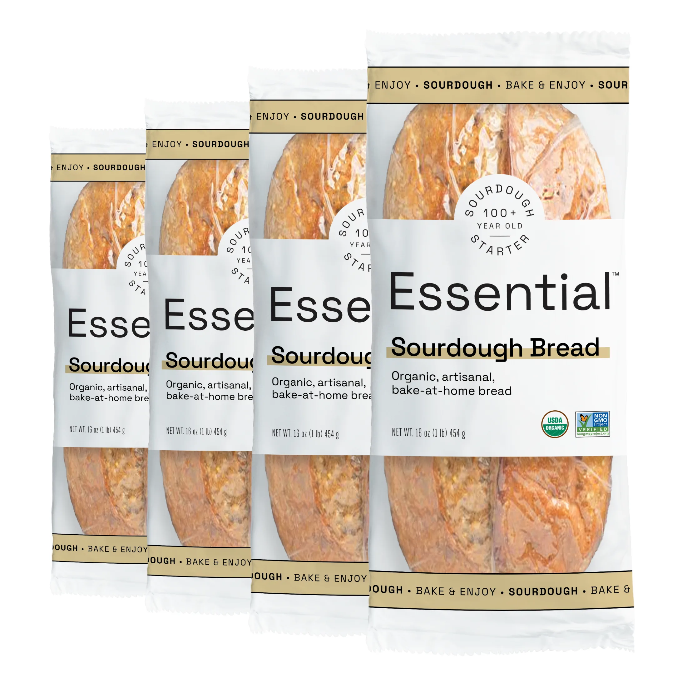 Essential Bake at Home Sourdough Bread, Certified Organic, Non-GMO, 16 oz, 4 Pack