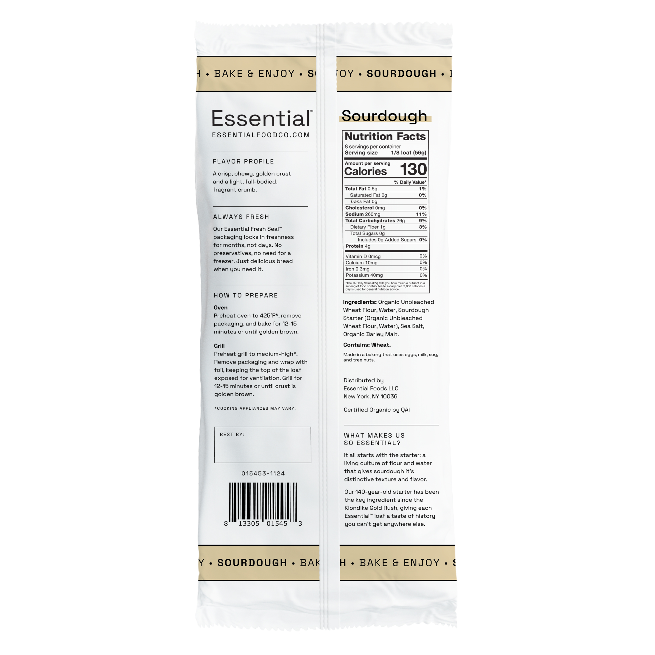 Essential Bake at Home Sourdough Bread, Certified Organic, Non-GMO, 16 oz, 4 Pack thumbnail 3