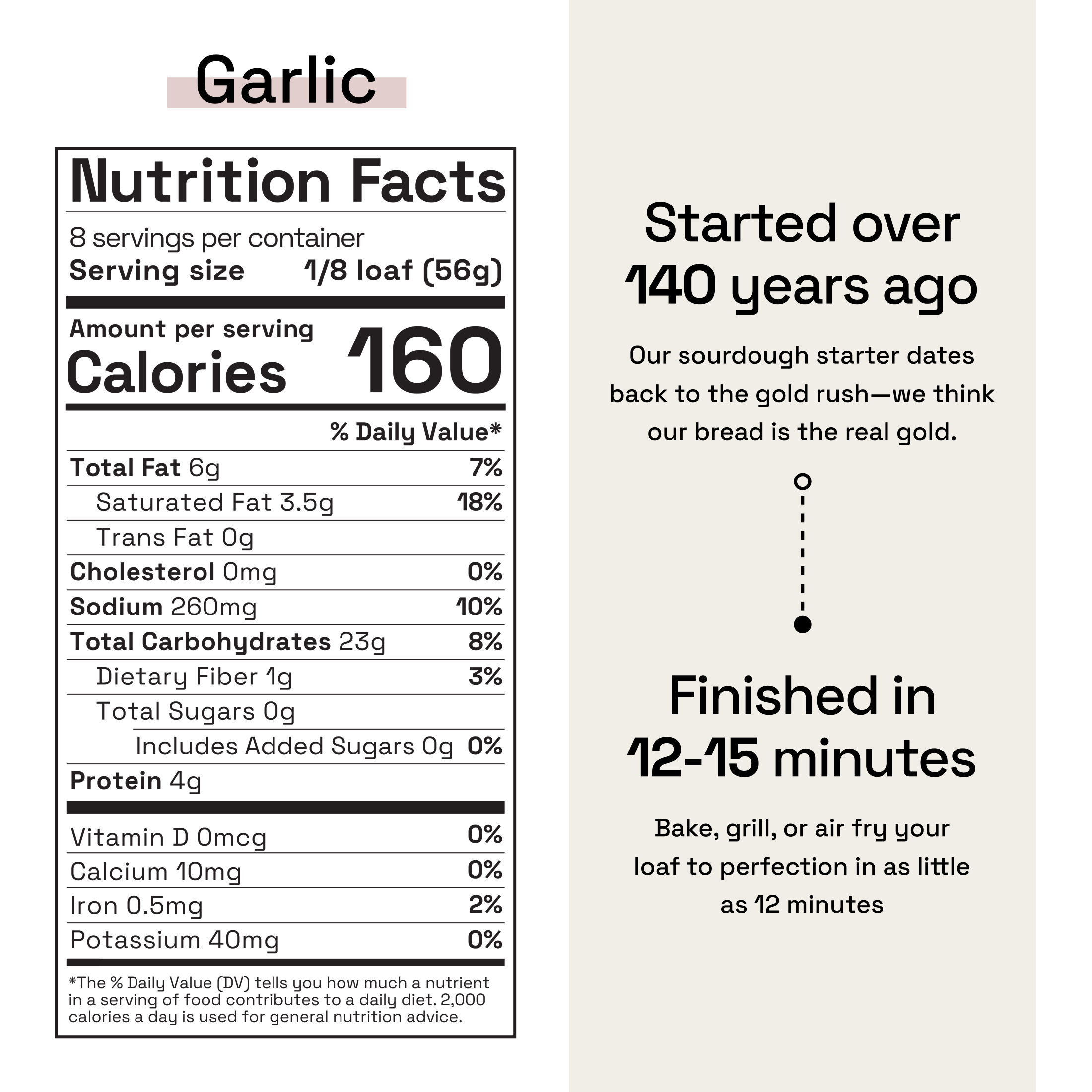 Essential Bake at Home Garlic Bread, Certified Organic, 16 oz, 4 Pack thumbnail 4