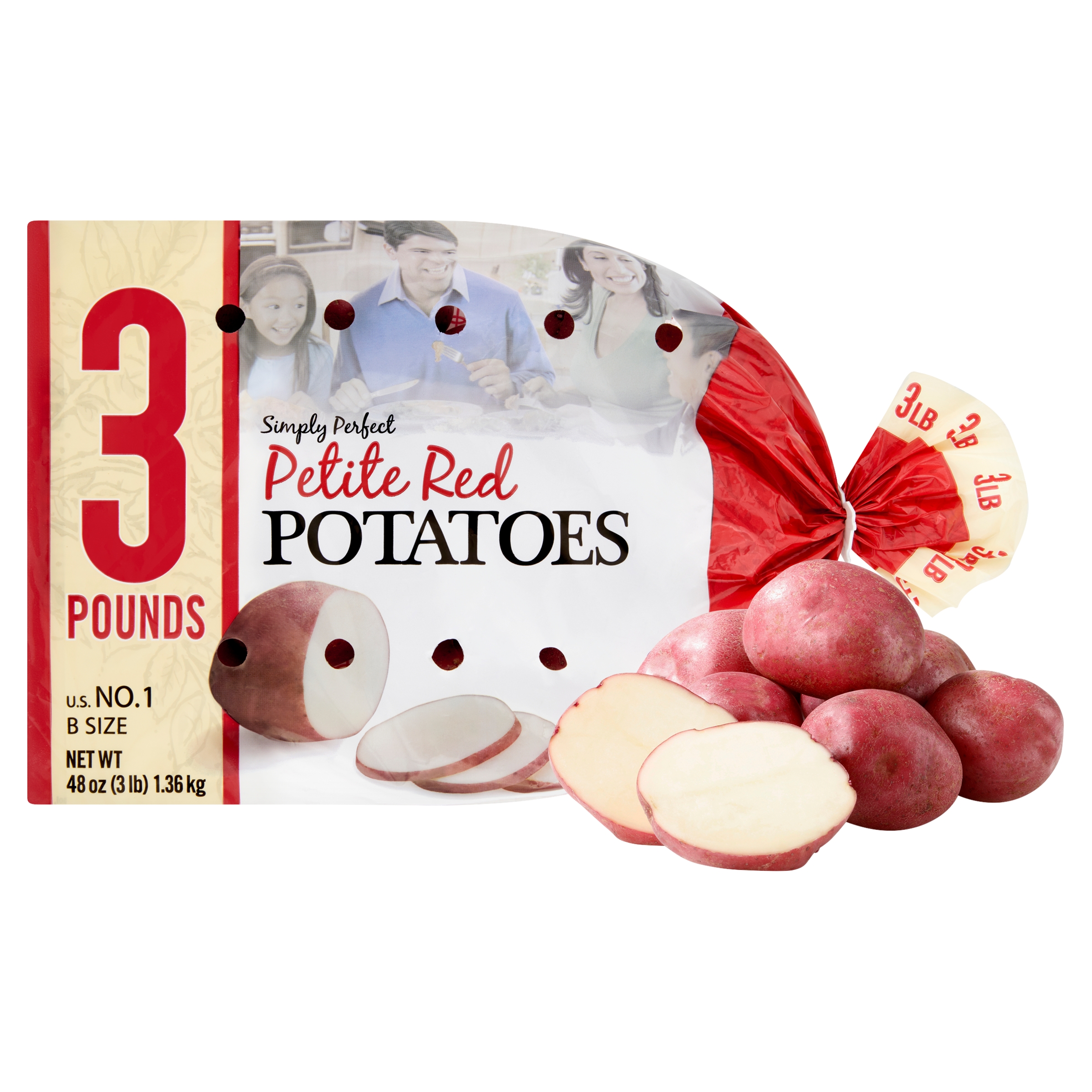 Red Potatoes Whole Fresh, 3 lb Bag