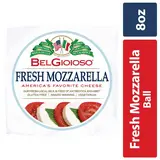 BelGioioso Fresh Mozzarella Cheese Ball, Specialty Soft Cheese, Refrigerated 8 oz Plastic Wrapping