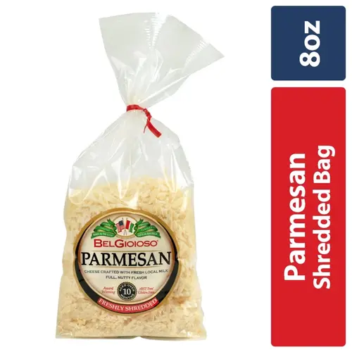 BelGioioso Freshly Shredded Parmesan Cheese, Refrigerated 8 oz Plastic Bag thumbnail 2