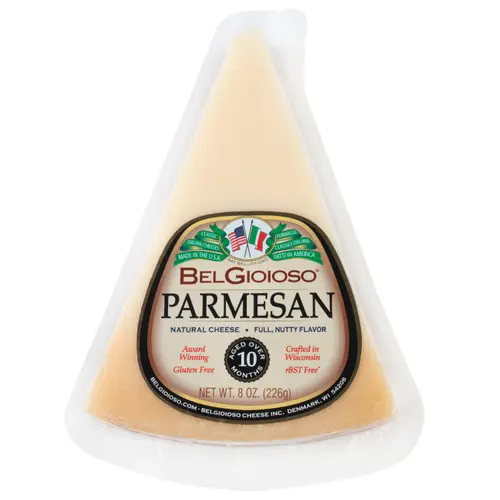 BelGioioso Parmesan Cheese Wedge Specialty Hard Cheese, 8 oz Refrigerated Plastic Packet thumbnail 4