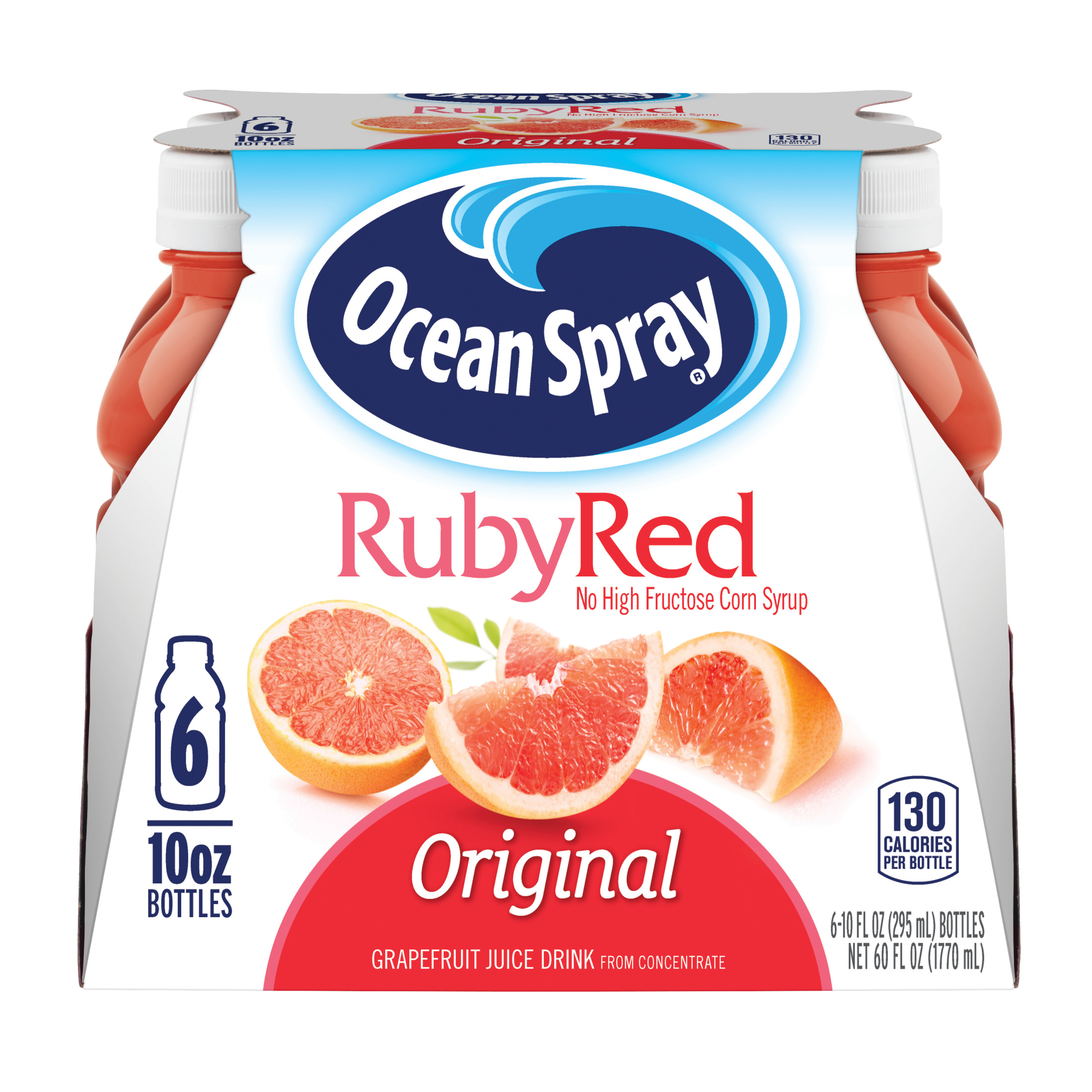 Ocean SprayÂ® Ruby Red Grapefruit Juice Drinks, 10 fl oz Bottles, 6 Count thumbnail 2