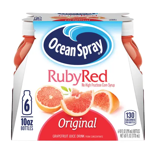 Ocean SprayÂ® Ruby Red Grapefruit Juice Drinks, 10 fl oz Bottles, 6 Count thumbnail 2