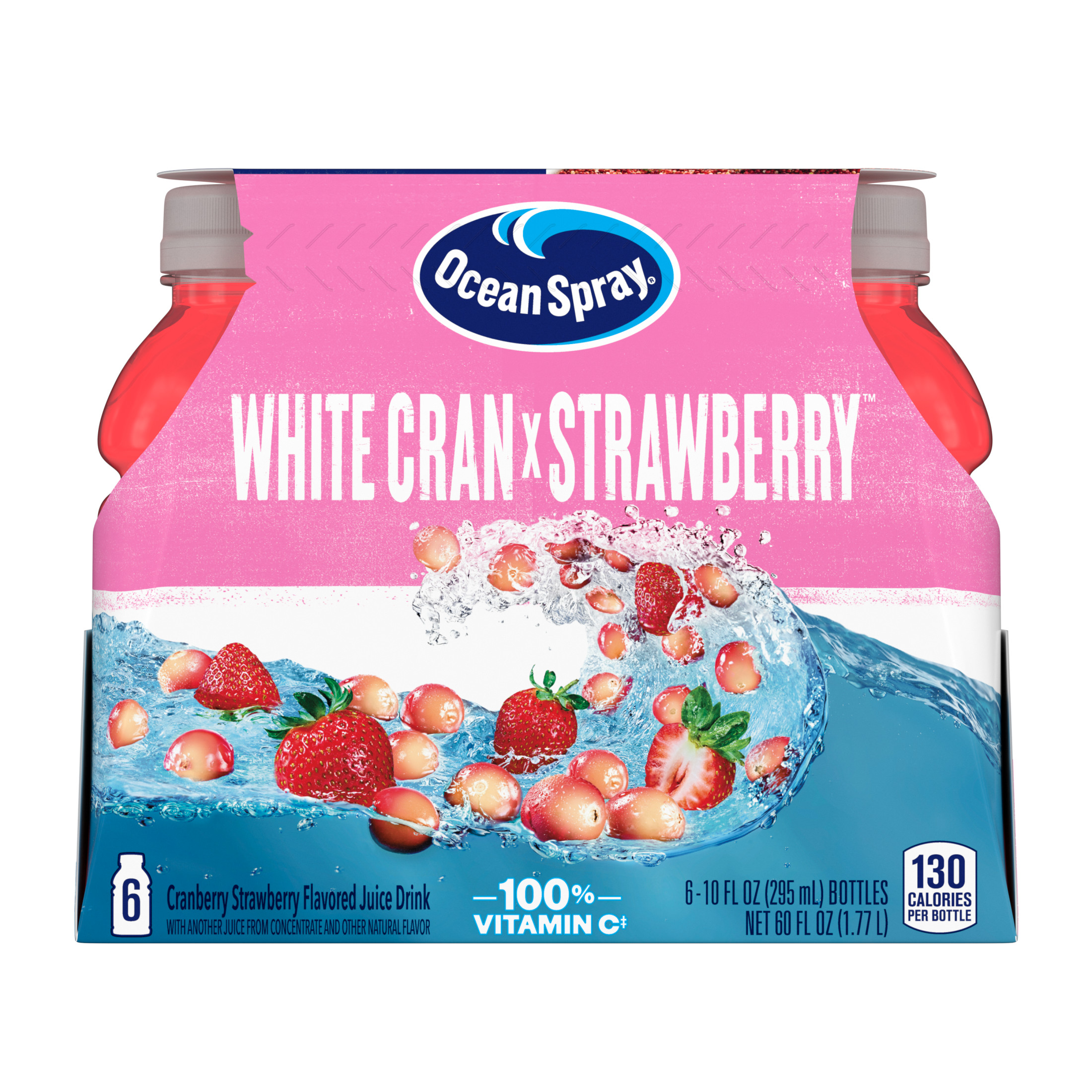 Ocean SprayÂ® White Cran-Strawberry Juice Drinks, 10 fl oz Bottles, 6 Count