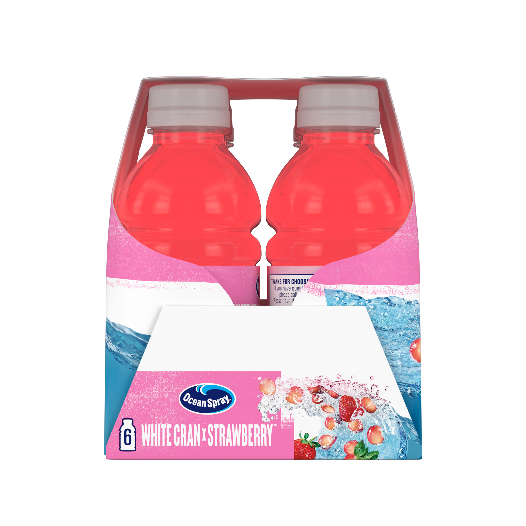 Ocean SprayÂ® White Cran-Strawberry Juice Drinks, 10 fl oz Bottles, 6 Count thumbnail 3