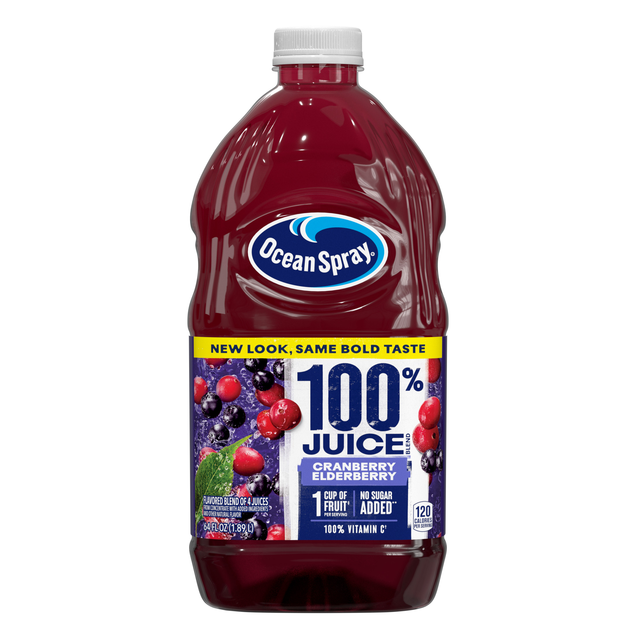 Ocean SprayÂ® 100% Juice Cranberry Elderberry Juice Blend, 64 fl oz Bottle thumbnail 2