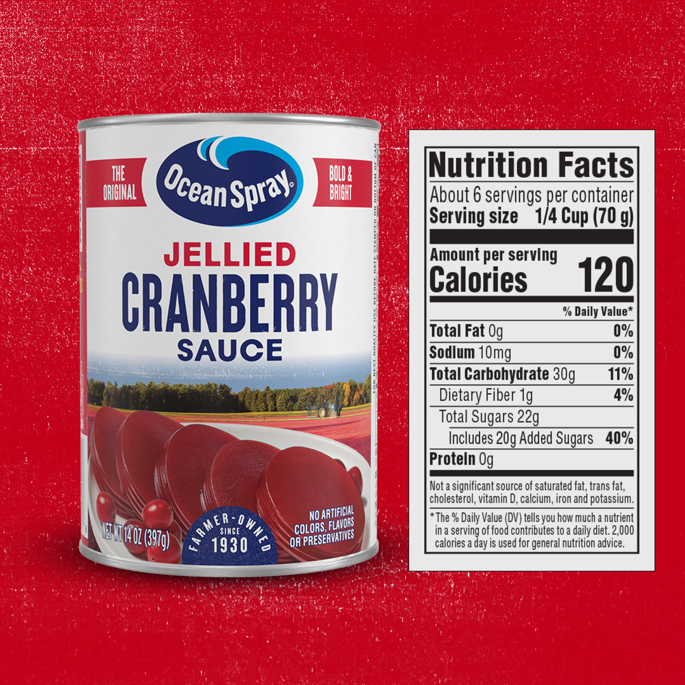 Ocean SprayÂ® Jellied Cranberry Sauce, Canned Side Dish, 14 oz Can thumbnail 3