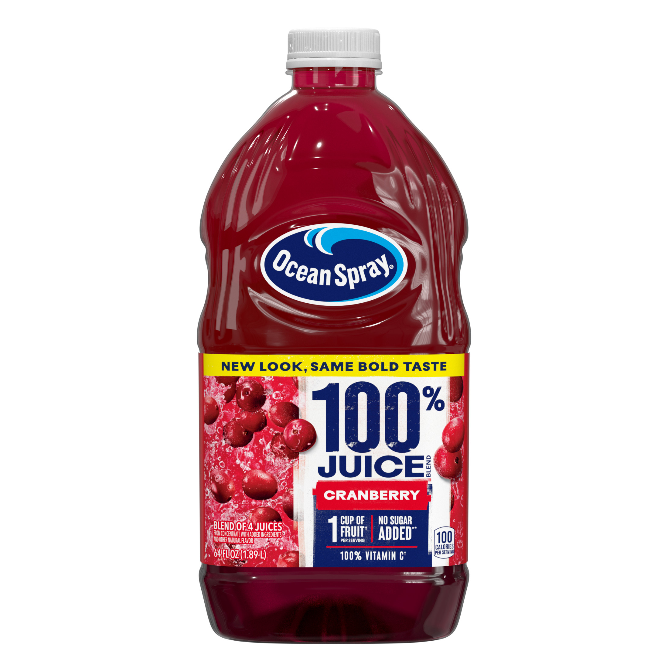 Ocean SprayÂ® 100% Juice Cranberry Juice Blend, 64 fl oz Bottle thumbnail 2