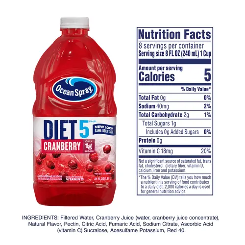 Ocean SprayÂ® Diet Cranberry Juice Drink, 64 fl oz Bottle thumbnail 3