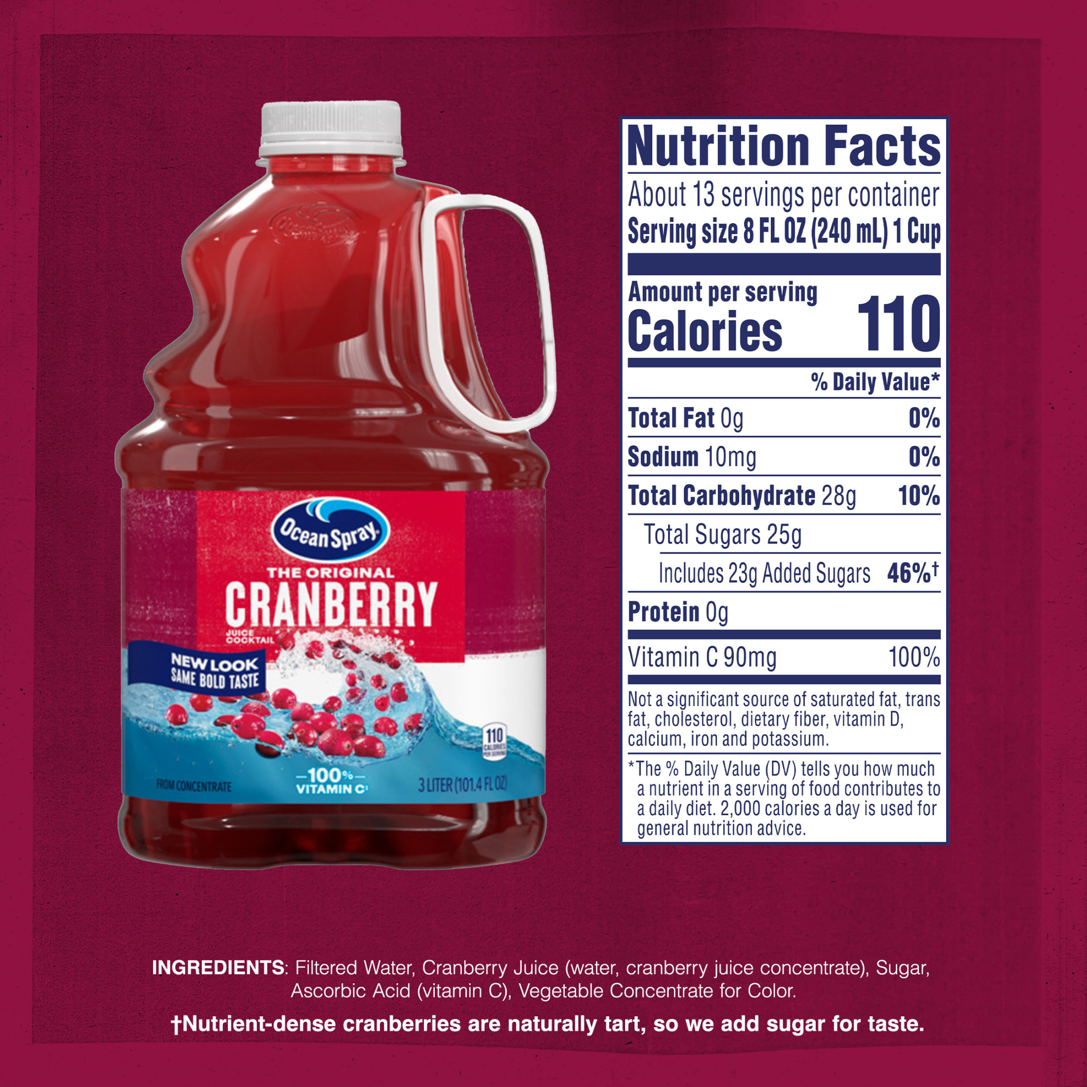 Ocean SprayÂ® Cranberry Juice Cocktail, 101.4 fl oz Bottle thumbnail 4