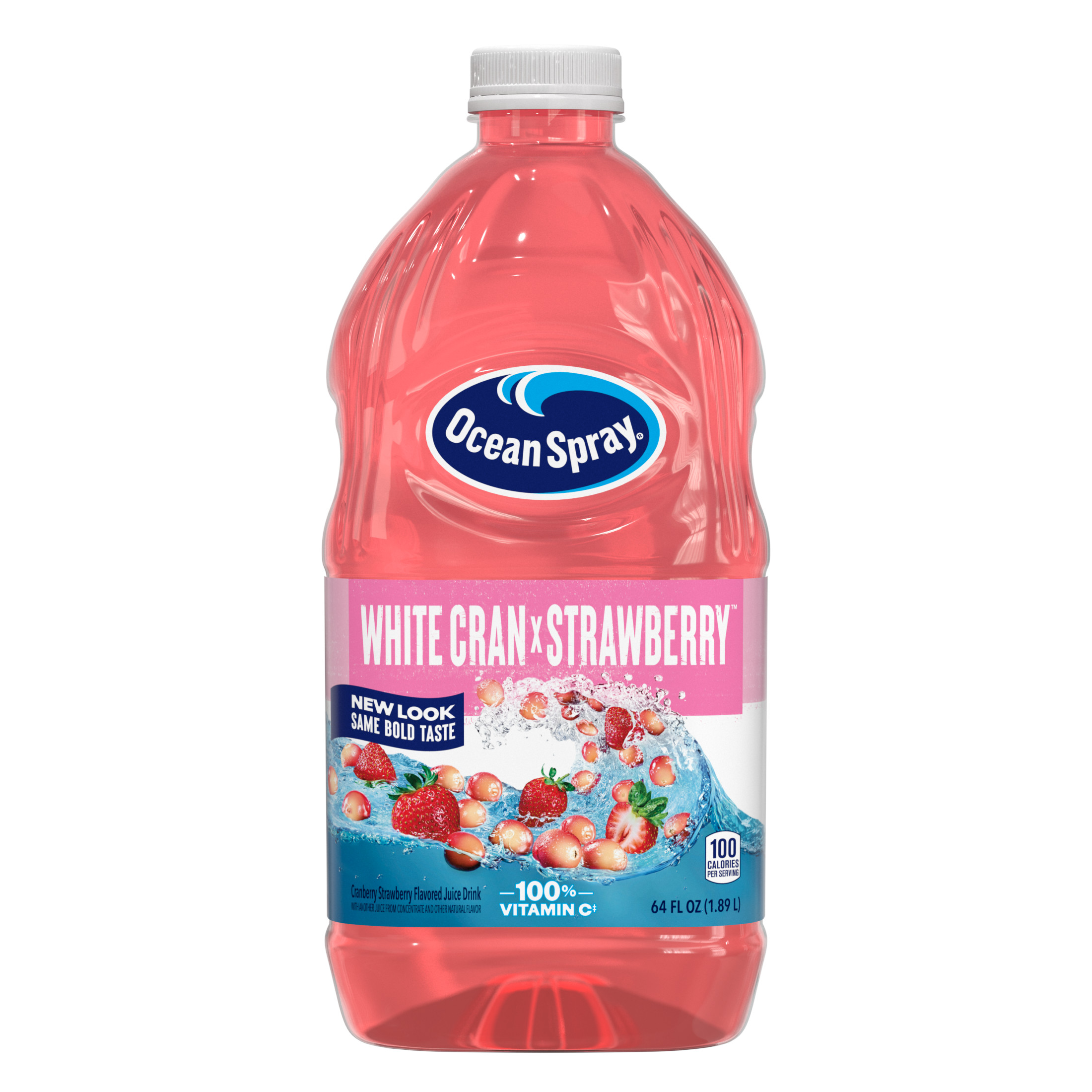 Ocean SprayÂ® White Cran-Strawberry Juice Drink, 64 fl oz Bottle thumbnail 2