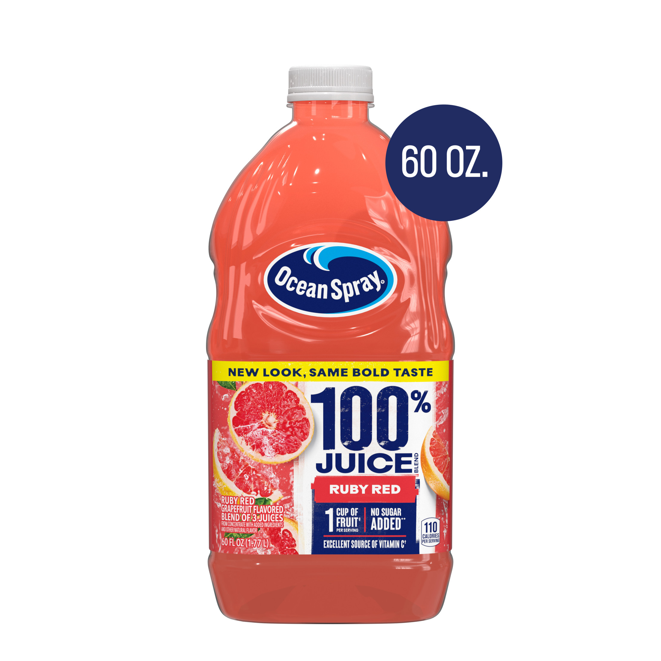 Ocean SprayÂ® 100% Ruby Red Grapefruit Juice, 100% Juice, 60 fl oz Bottle