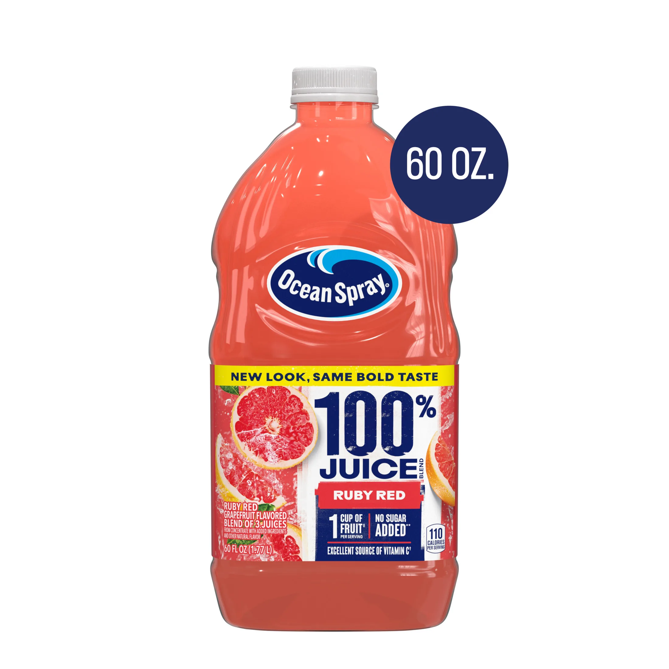 Ocean SprayÂ® 100% Ruby Red Grapefruit Juice, 100% Juice, 60 fl oz Bottle