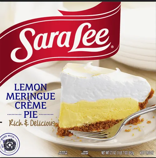 Sara Lee Lemon Meringue Creme Pie, 23 oz, Frozen