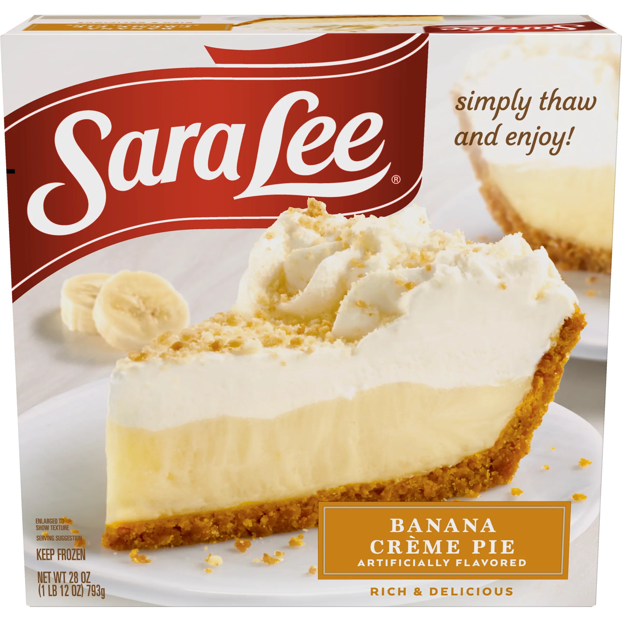 Sara Lee Banana Creme Pie, 28 oz, Frozen