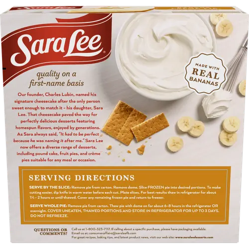 Sara Lee Banana Creme Pie, 28 oz, Frozen thumbnail 2