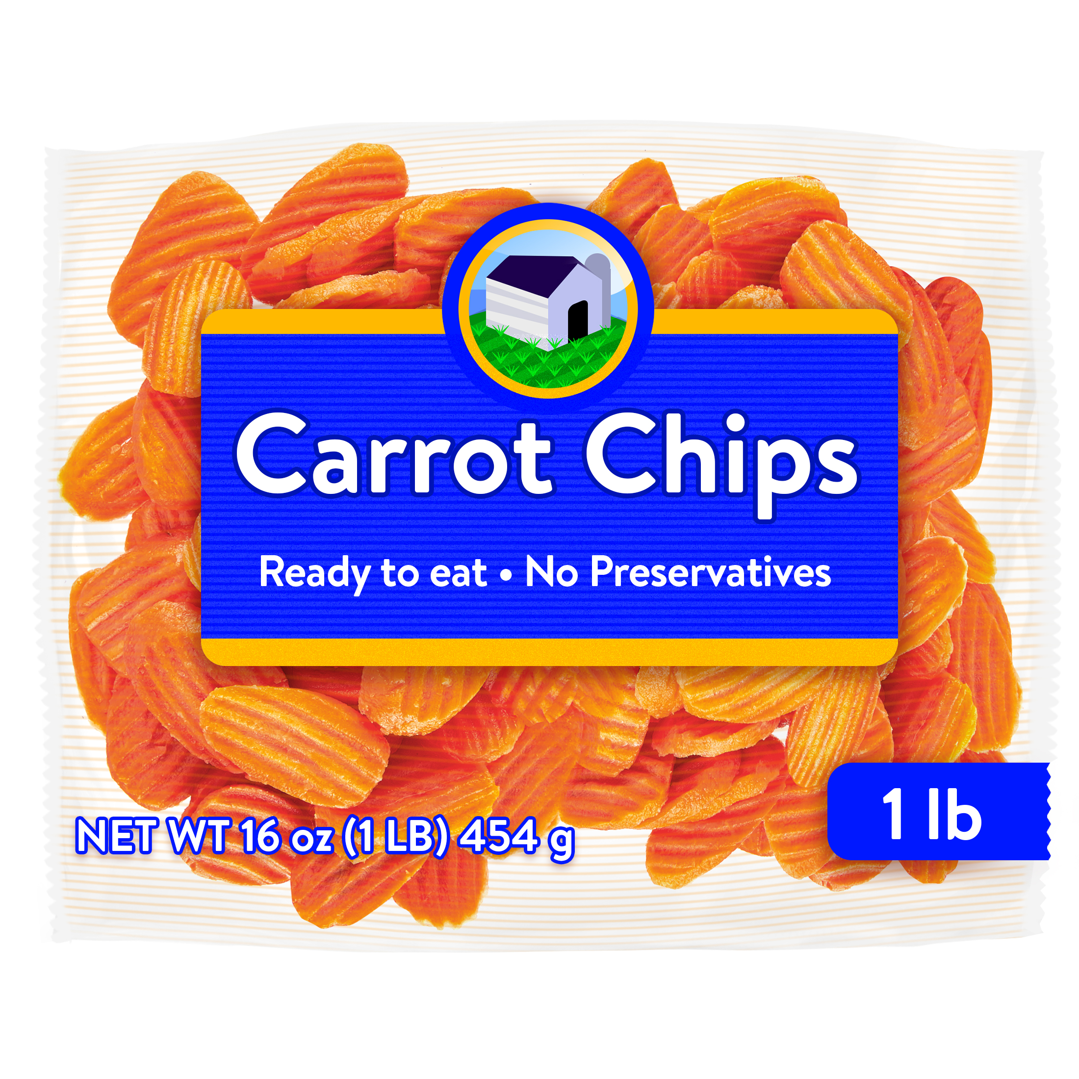 Fresh Carrot Chips, 1 lb Bag