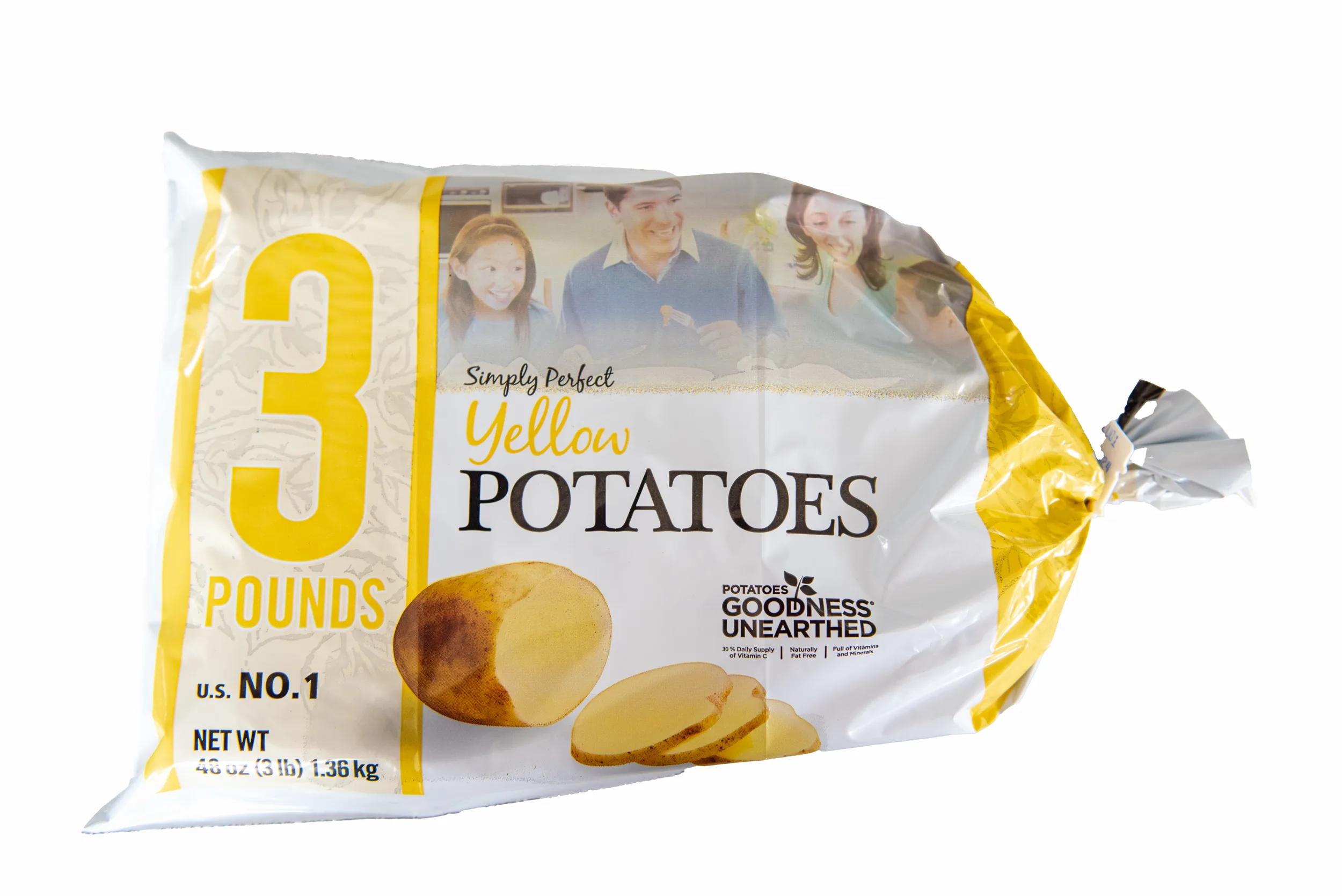 Yellow Potatoes Whole Fresh, 3lb Bag