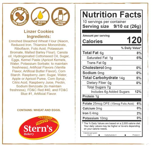 Linzer Tart Cookies with Raspberry Jam | 10 Individually Wrapped Shortbread Cookies | Fresh & Delicious Italian Cookies | Li thumbnail 2