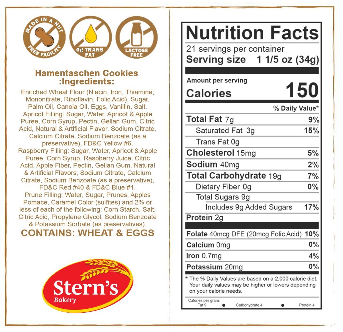 Hamentaschen Cookies | Shortbread Cookies with Apricot, Raspberry & Prune Filling | Hamentashen Cookie Gifts| Dairy & Nu thumbnail 2