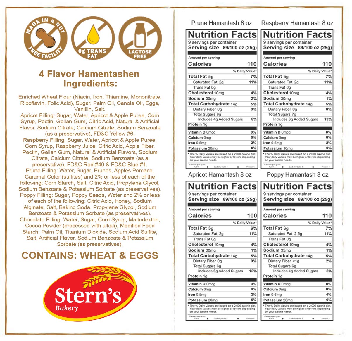 Hamentashen Cookies | Purim Cookies | Shortbread Cookies Gift Basket | 12 Individually Wrapped Hamentaschen 3 Flavors Raspberry, thumbnail 2