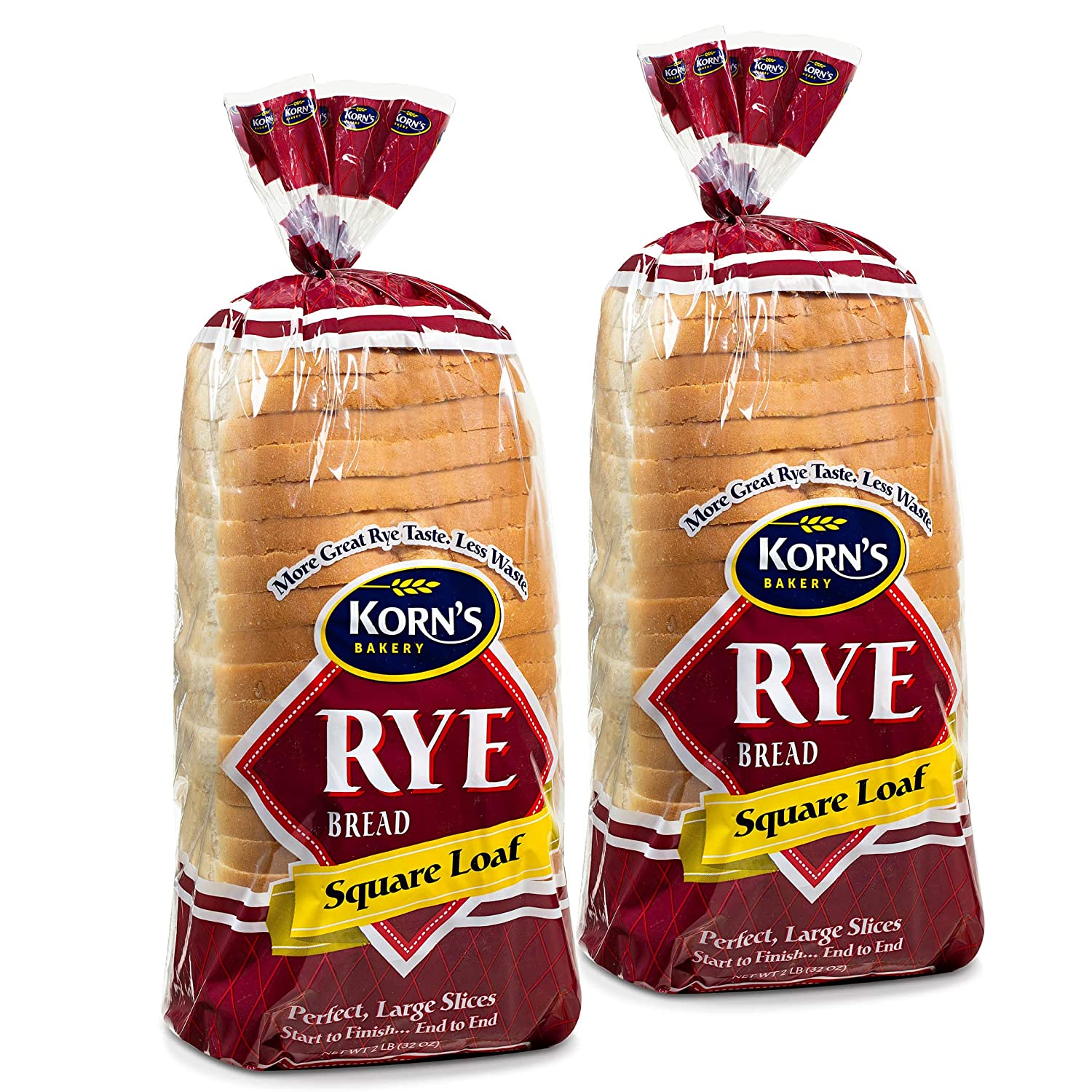 Rye Bread - 2 Pack - 32 oz per Loaf | Delicious Sandwich Bread | Fresh Bread | Soft & Light Rye Bread | Dairy & Nut Free