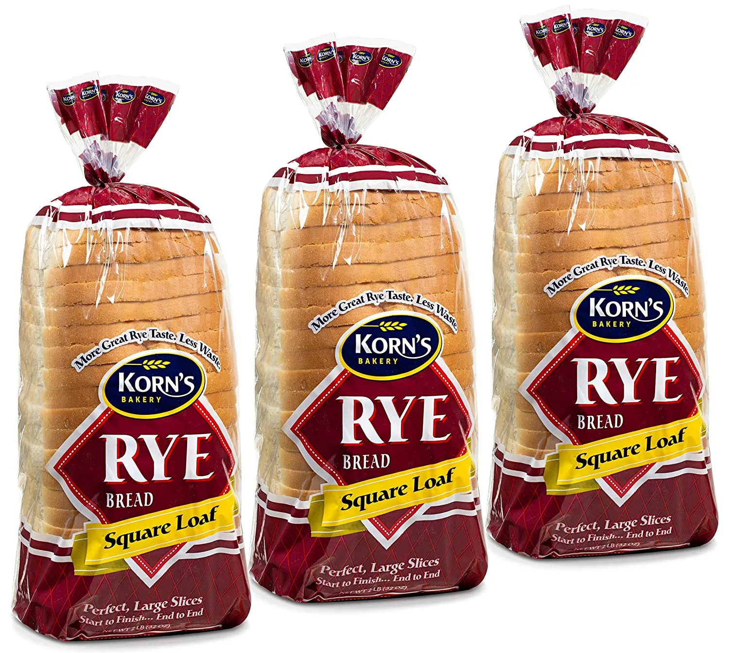 Rye Bread - 3 Pack - 32 oz per Loaf | Delicious Sandwich Bread | Fresh Bread | Soft & Light Rye Bread | Dairy & Nut Free
