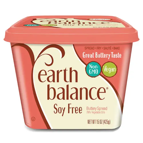 Earth Balance Butter Spread, 15 oz, Slow Churned, Soy Free, Regular Size Plastic Tub