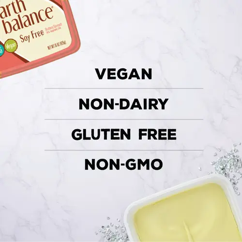Earth Balance Butter Spread, 15 oz, Slow Churned, Soy Free, Regular Size Plastic Tub thumbnail 3