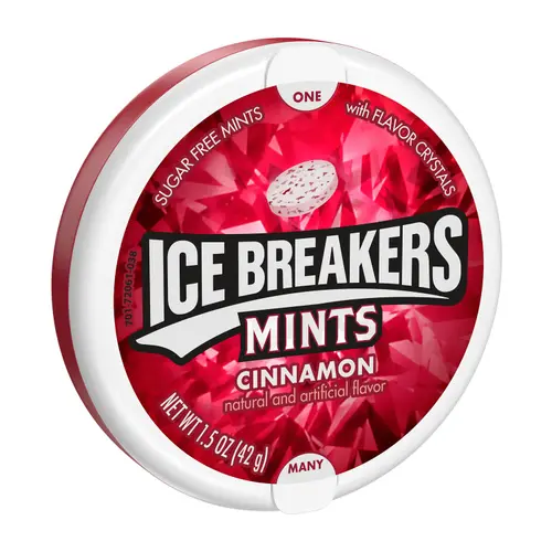 Ice Breakers Cinnamon Sugar Free Mints, Tin 1.5 oz thumbnail 2