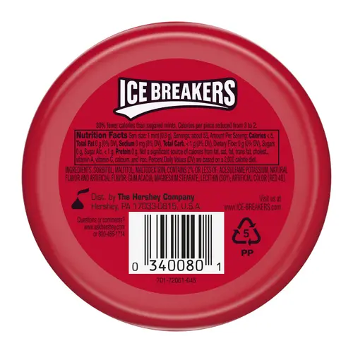 Ice Breakers Cinnamon Sugar Free Mints, Tin 1.5 oz thumbnail 3