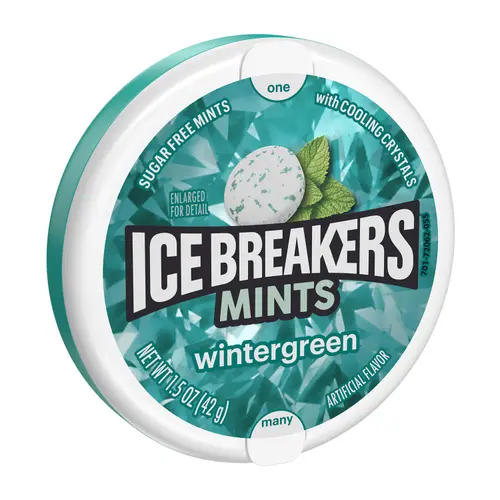 Ice Breakers Wintergreen Sugar Free Mints, Tin 1.5 oz