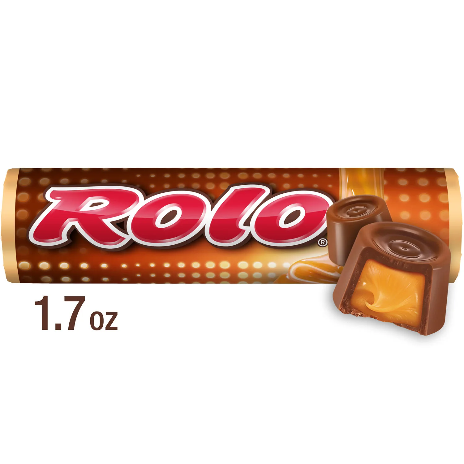 Rolo Rich Chocolate Caramels Candy, Roll 1.7 oz