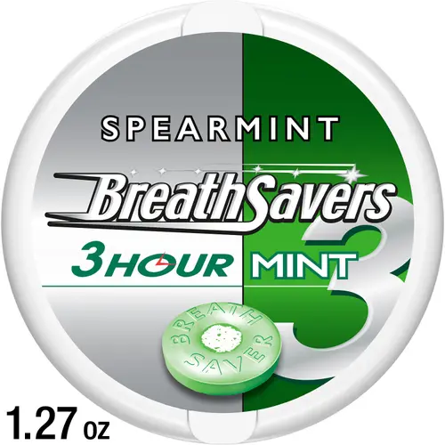 Breath Savers Spearmint Flavored Sugar Free Breath Mints, Tin 1.27 oz