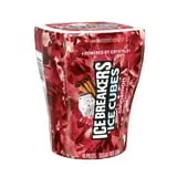 Ice Breakers Ice Cubes Cinnamon Sugar Free Chewing Gum, Bottle 3.24 oz, 40 Pieces thumbnail 2