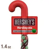 Hershey's Hershey-Ets Candy Coated Milk Chocolate Christmas Candy, Plastic Cane 1.4 oz