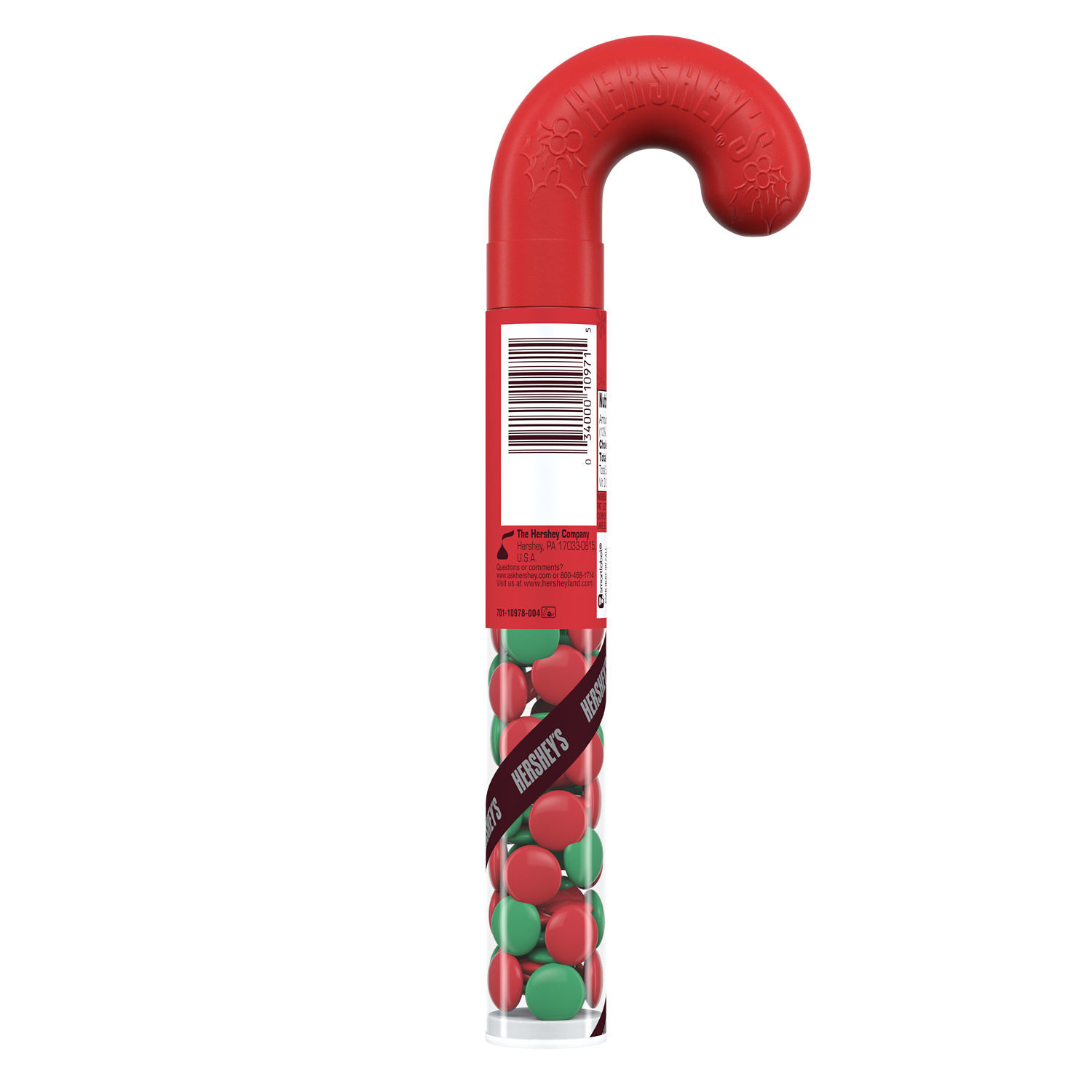 Hershey's Hershey-Ets Candy Coated Milk Chocolate Christmas Candy, Plastic Cane 1.4 oz thumbnail 3