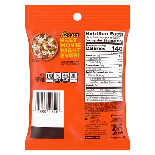 Reese's Pieces Peanut Butter In a Crunchy Shell Candy, Bag 5.3 oz thumbnail 3