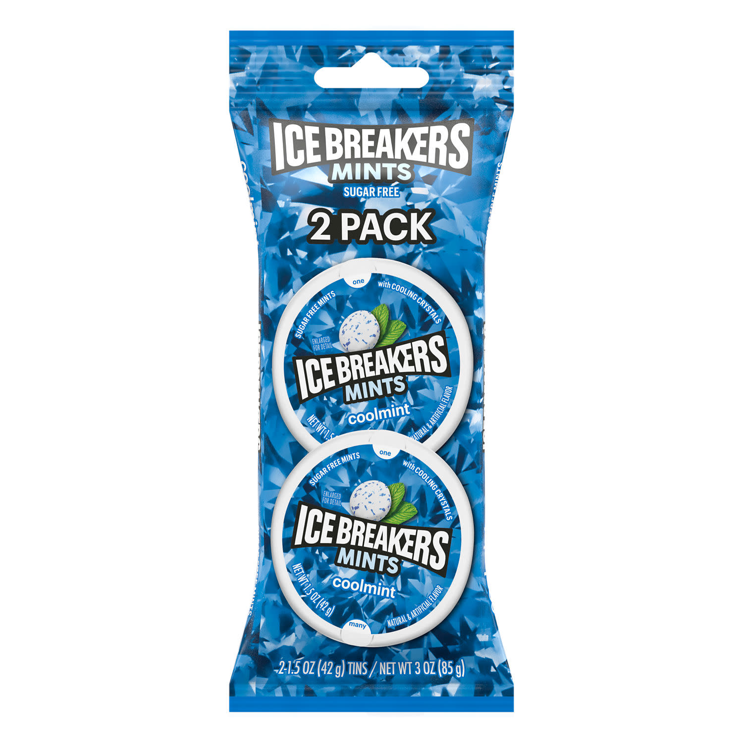 Ice Breakers Coolmint Sugar Free Mints, Tins 1.5 oz, 2 Count thumbnail 2